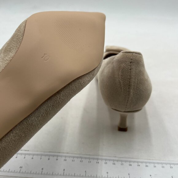 Wo Wagas Women's Nude Pointed Toe Pumps KItten Heels Wedding Party Dress Shoes - Picture 5 of 7